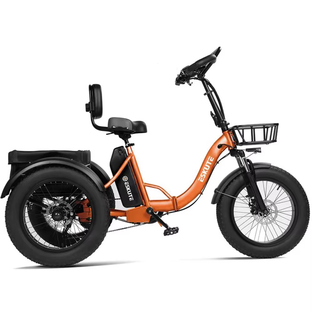 Triciclo eléctrico plegable carga 20" 500W 48V 20.8Ah naranja - imagen 4