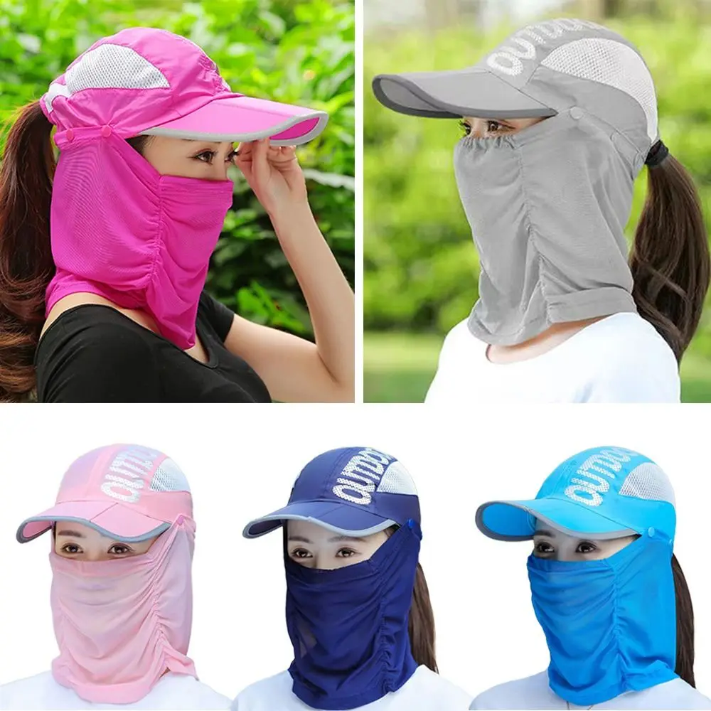 Gorra de playa UV con ala ancha desmontable y protección cuello - imagen 3