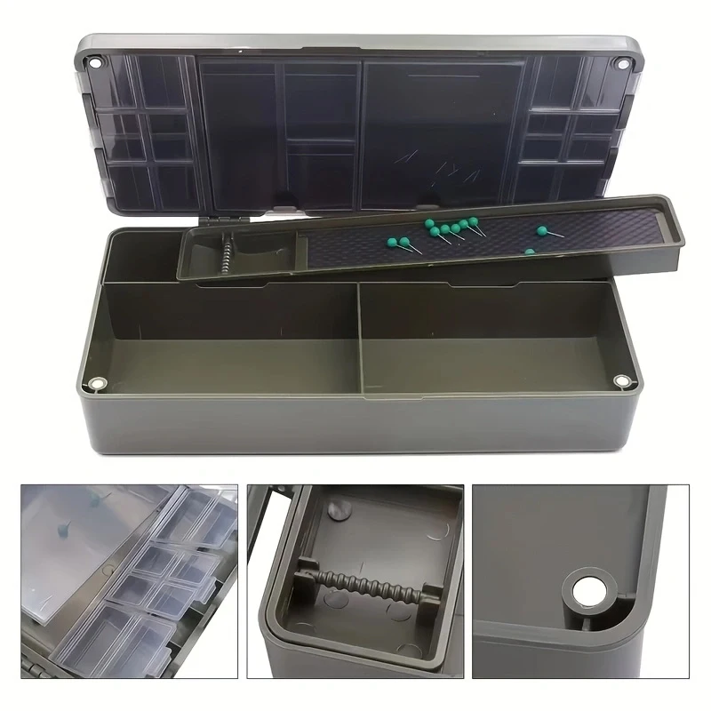 YOTO Caja de almacenamiento doble capa con separadores anti-caídas