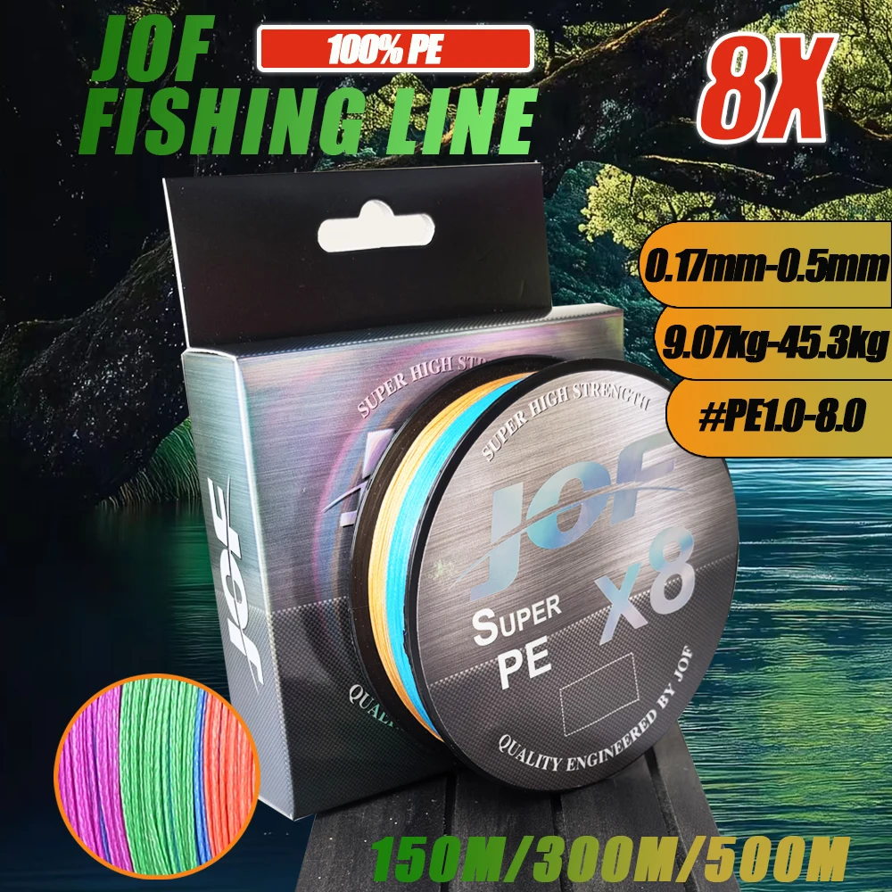 JOF Línea de pesca trenzada PE para lubina y carpa resistente - imagen 4