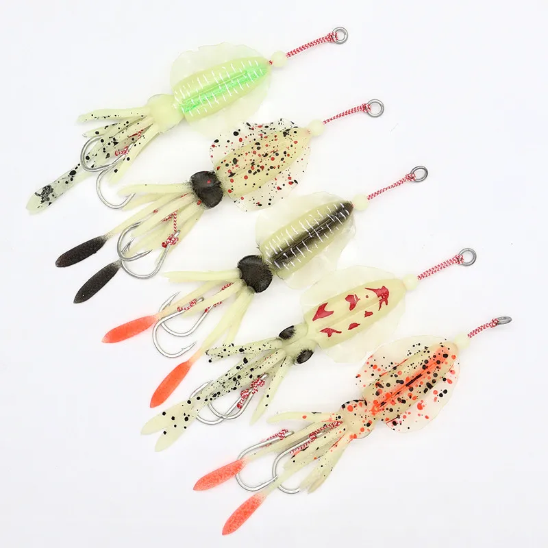 Señuelo squid skirt en PVC para pesca de pulpo y calamar