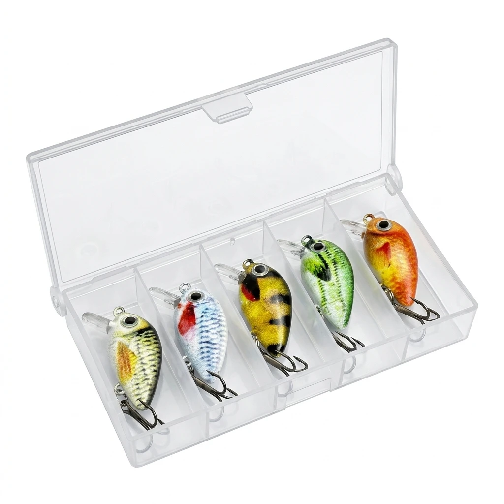 Señuelos flotantes ABS pintados 3D con doble anzuelo antienredos