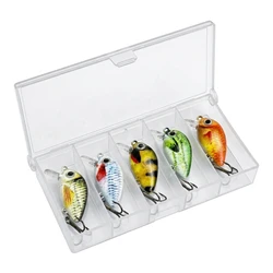 Señuelos flotantes ABS pintados 3D con doble anzuelo antienredos