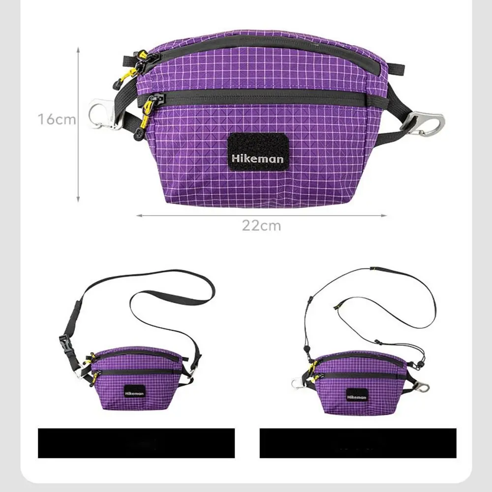 Bolsa bandolera para senderismo en uso
