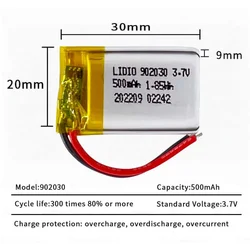 Batería Li-Po recargable para dispositivo antirrobo GPS y DVD