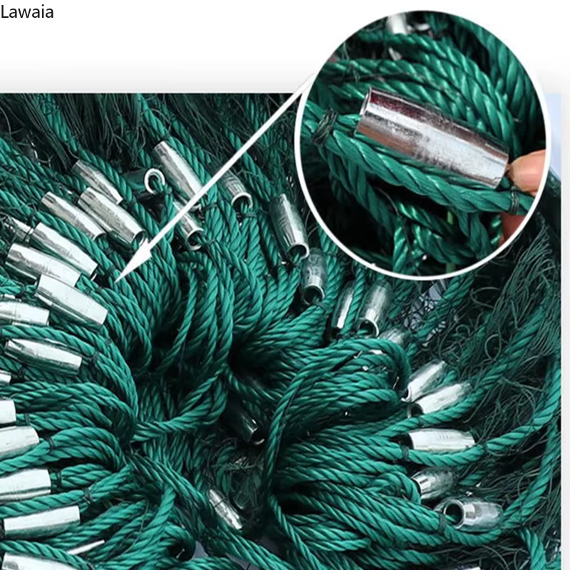 Lawaia Red de Pesca Verde con Plomo y Flotadores – Arrastre - imagen 4