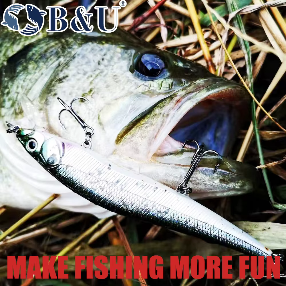 B & U Jerkbait Minnow 110mm – Señuelo flotante agua salada y dulce - imagen 5