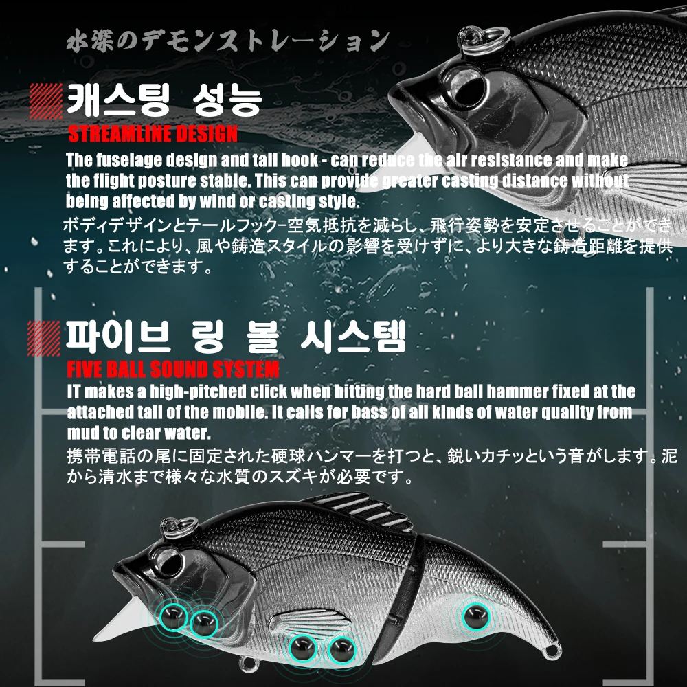 Señuelo artificial Swimbait 75mm – Acción wobbler para mar