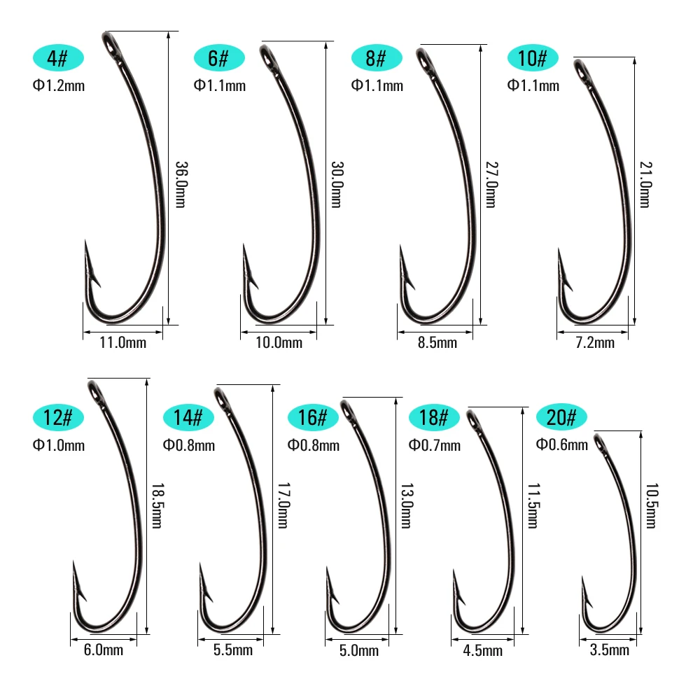 Anzuelo Stonefly ICERIO 3X – Vástago largo curvo para mosca seca - imagen 5