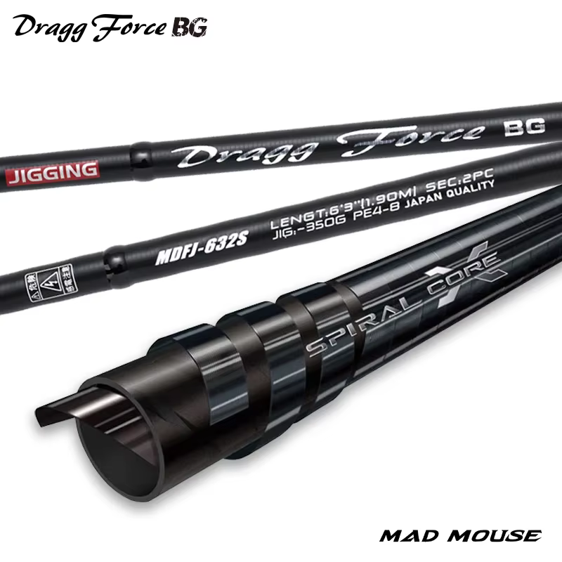 Caña Jigging Madmouse BG KW Fuji – Carbono 1,9m 400g arrastre 30kg - imagen 2