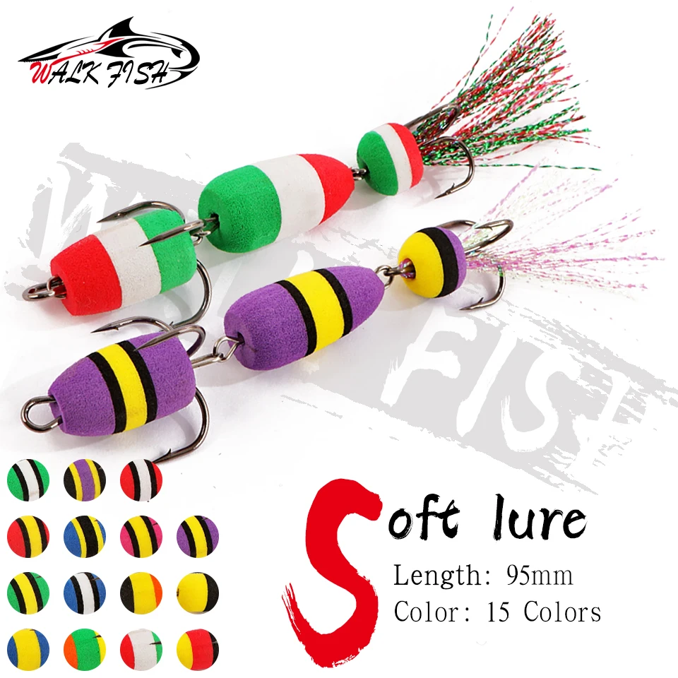 WALK FISH swim bait flotante espuma alta densidad para carpa y lubina - imagen 4