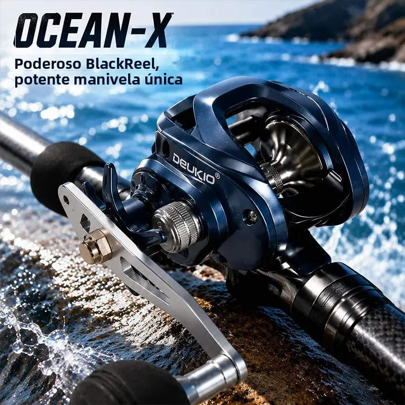Carretes de pesca DEUKIO – alta velocidad para agua dulce y salada - imagen 4