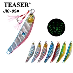 TEASER J89 Jig de cuchara para shore casting plano curvo metal