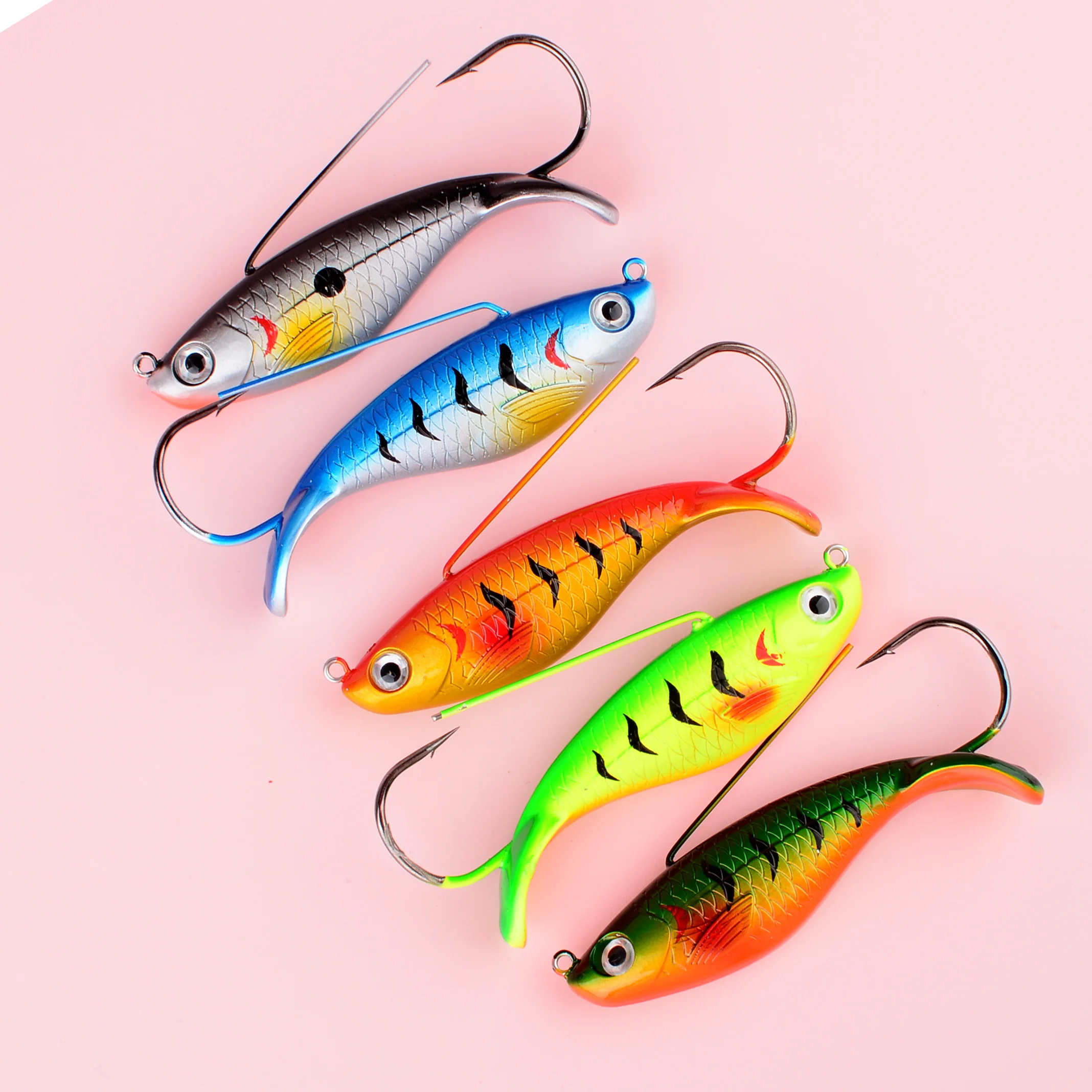 Wobbler VIB antihierbas con cuerpo láser, señuelo de pesca - imagen 5