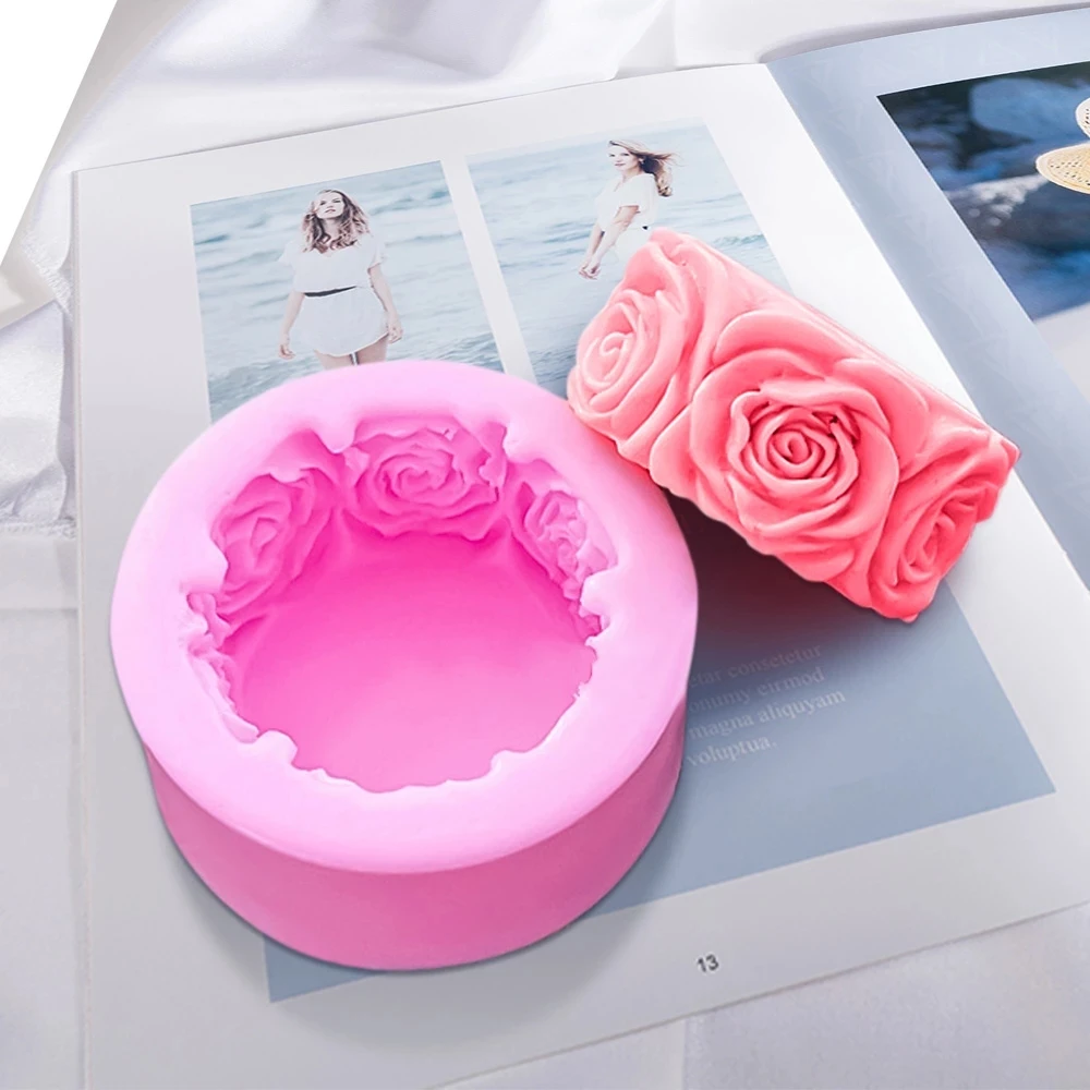 Detalle de la forma de rosa 3D del molde