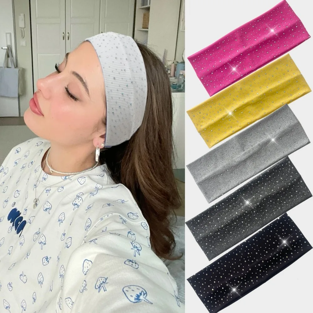 Diadema deportiva elástica transpirable absorbente sudor con brillo - imagen 5