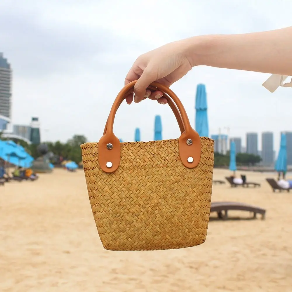Bolso tote ratán tejido a mano verano, gran capacidad - imagen 2