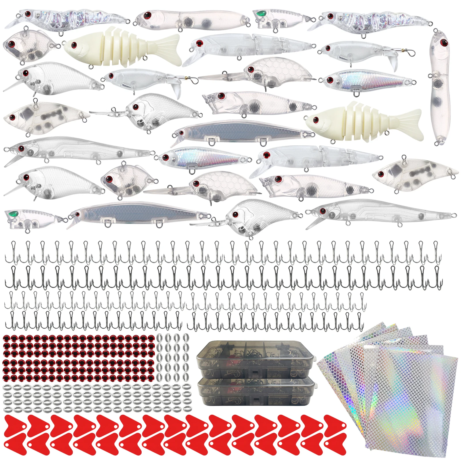 FREE FISHER kit de señuelos crankbait y triples para montaje pesca - imagen 5