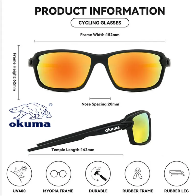 Okuma gafas de sol polarizadas UV400 para pesca y aire libre - imagen 2
