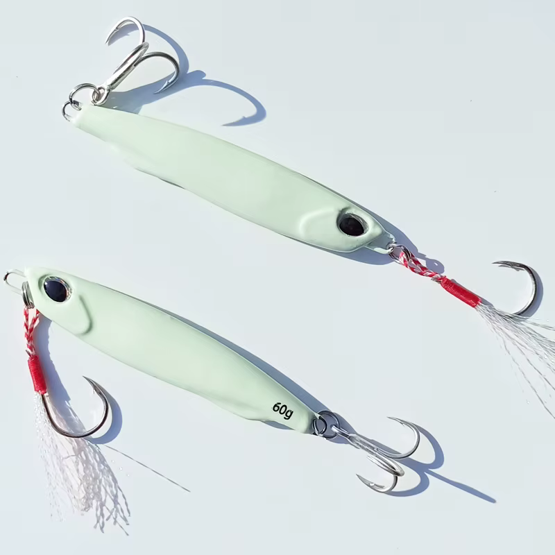 Cuchara Spinning Metal Glow para Lubina – Caída lenta - imagen 5