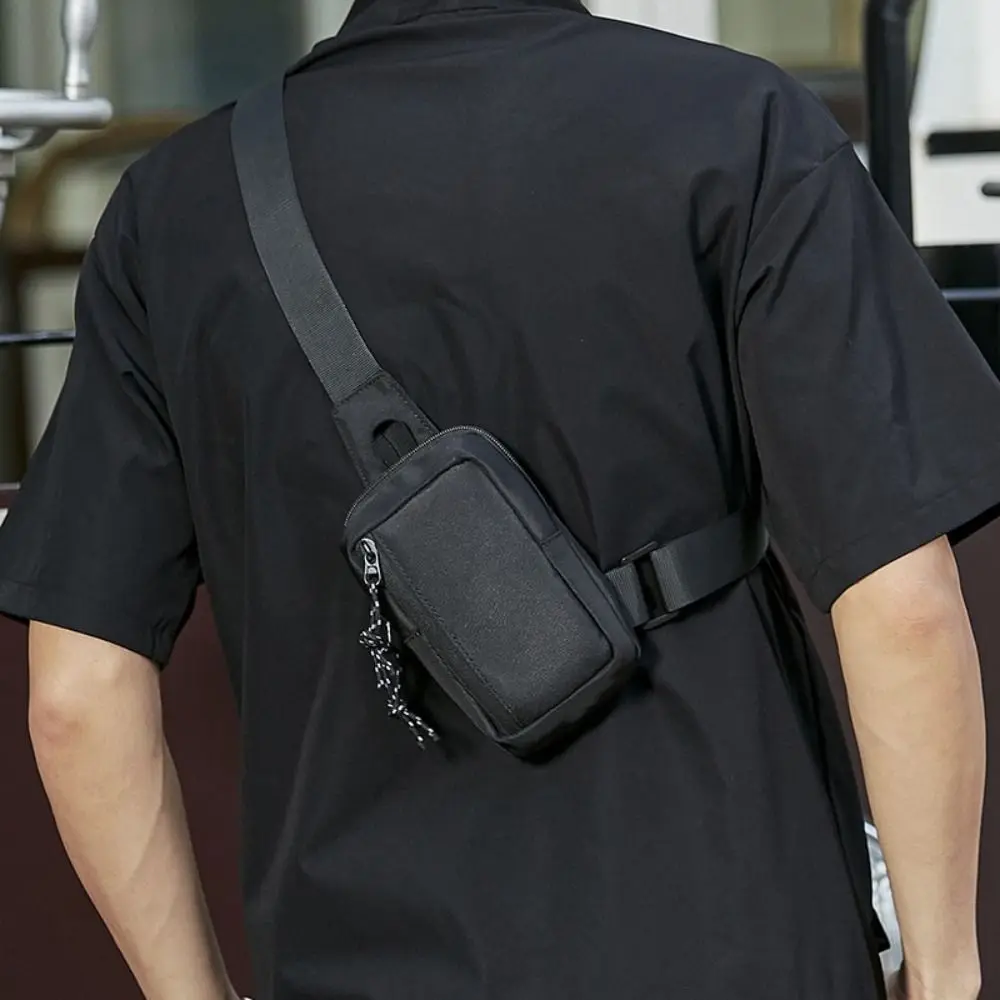 Bolsa de pecho Oxford cruzada para hombre – mini bandolera casual - imagen 3