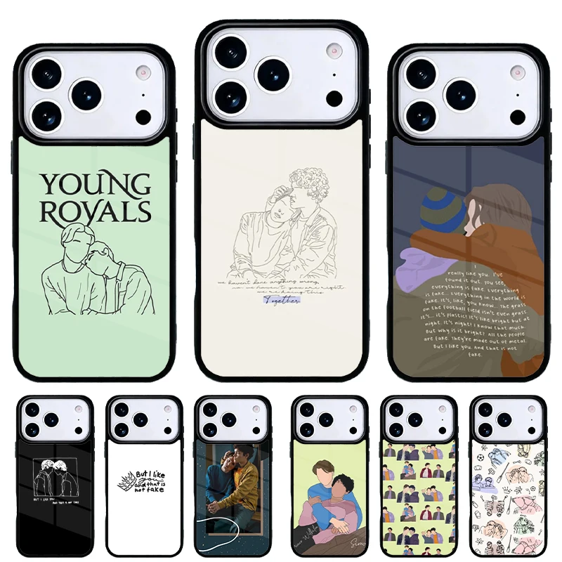 Funda iPhone Young Royals Simon y Wilhelm, carcasa trasera
