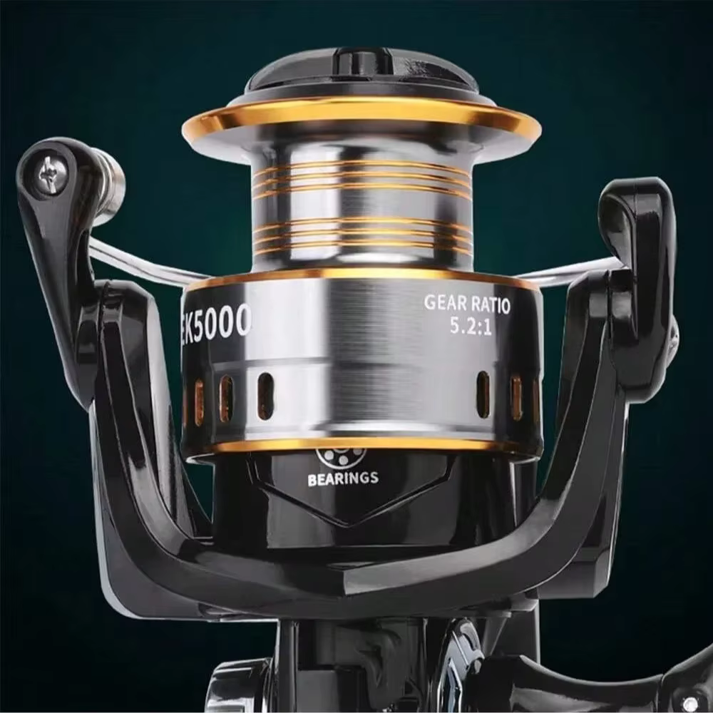 Carrete Giratorio de Pesca 5.2:1 – Metal para Carpa y Mar - imagen 5