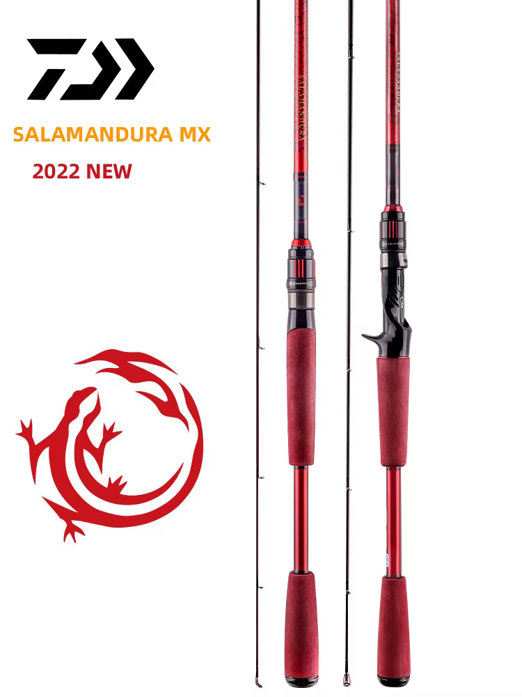 DAIWA Salamandura MX Caña Spinning/Baitcasting con guías FUJI
