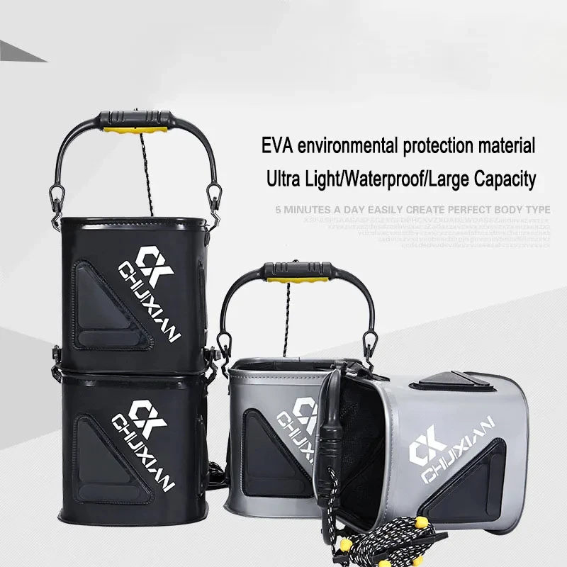 Cubeta Eva para peces vivos – Transportín plegable con mango - imagen 4