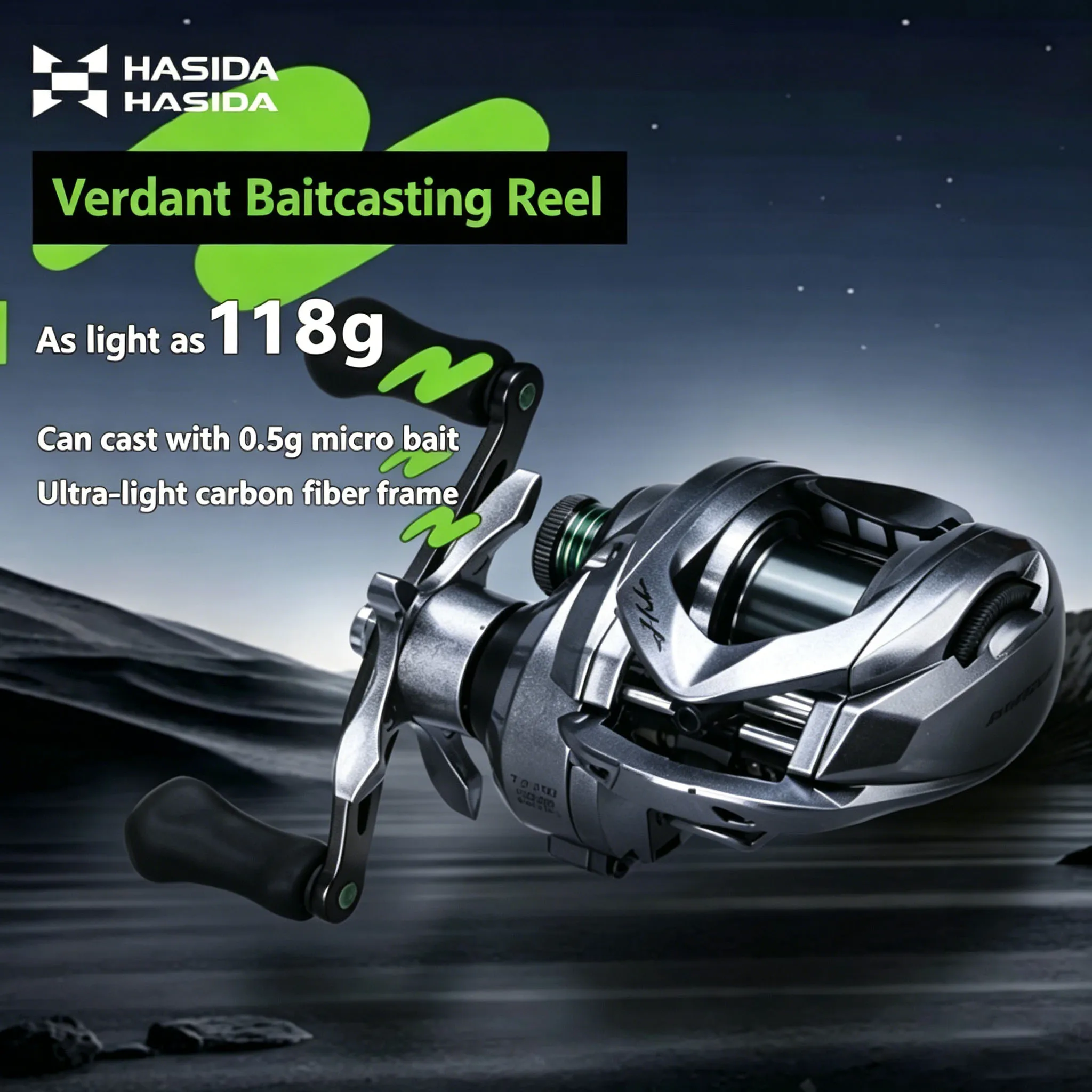 Histar Verdant BFS carrete baitcasting ultraligero de carbono - imagen 5