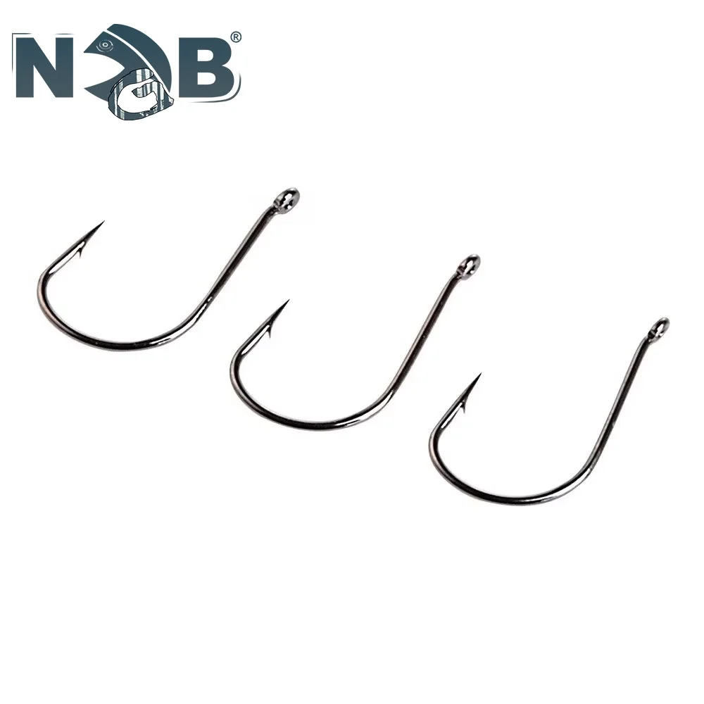 Anzuelos Keiryu NGB de acero alto carbono para carpa con ojo