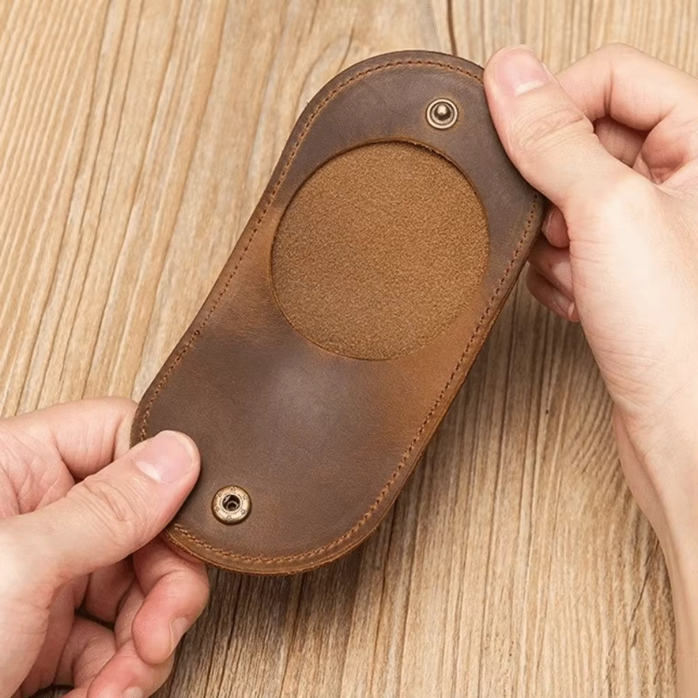 Cartera de Cuero Genuino Monedero Ultraligero con Cierre - imagen 4