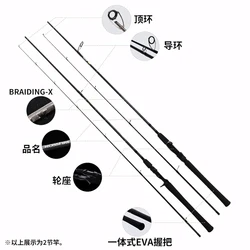 Caña spinning Daiwa Crossfire 2026 fibra de carbono salada