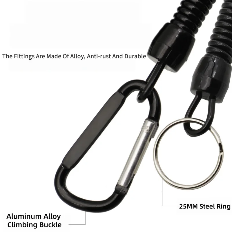 Pinzas para señuelos con cordón elástico y mosquetón de seguridad - imagen 2