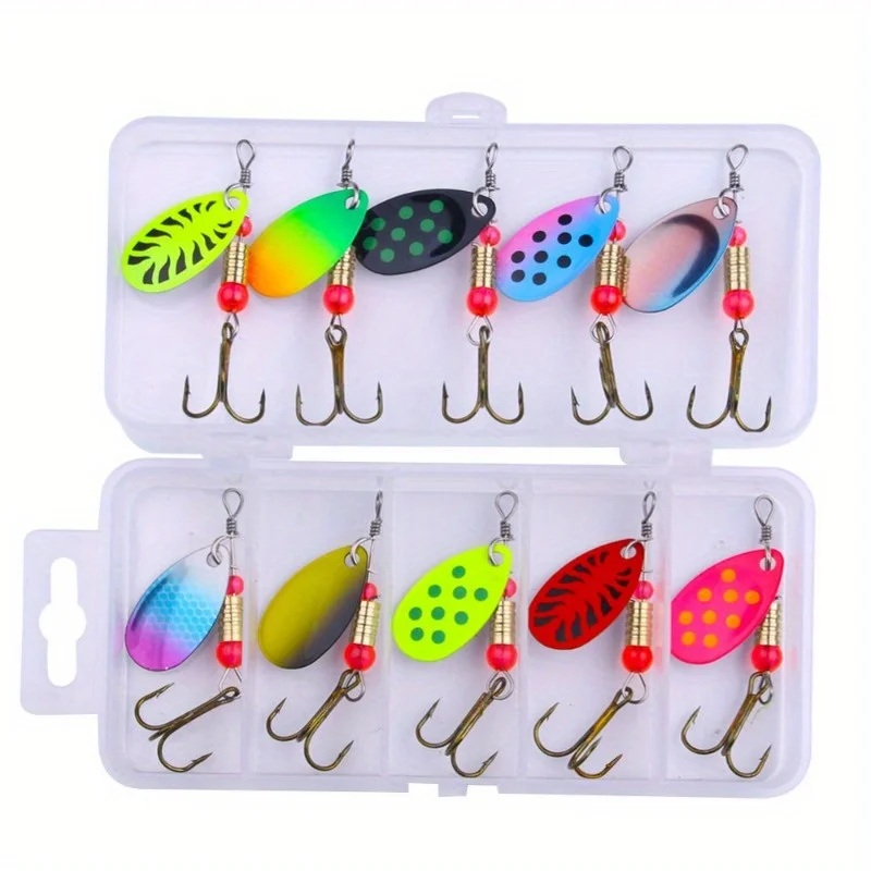 Señuelo cuchara giratoria metálico multicolor triple para lubina - imagen 5