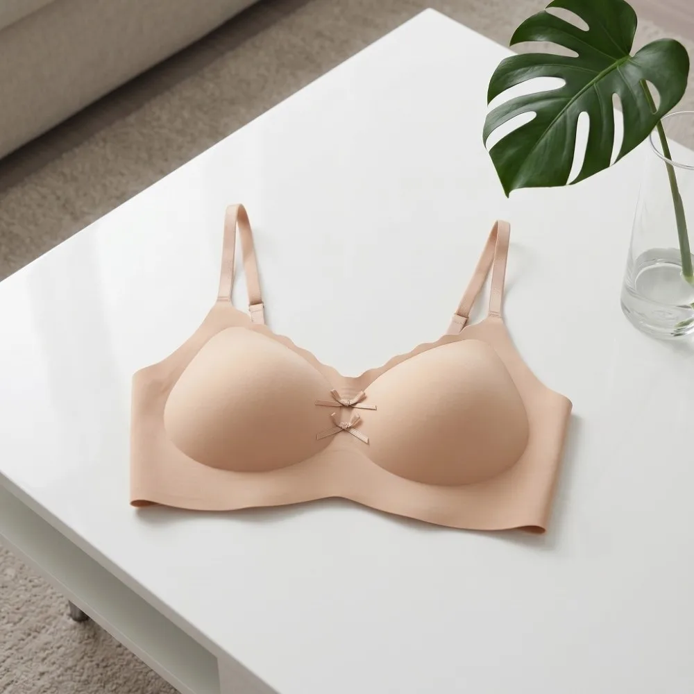 Sujetador inalámbrico floral con lazo push-up antideslizante - imagen 5