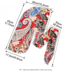 Turbante de seda elástico preanuda ajustable estampado paisley