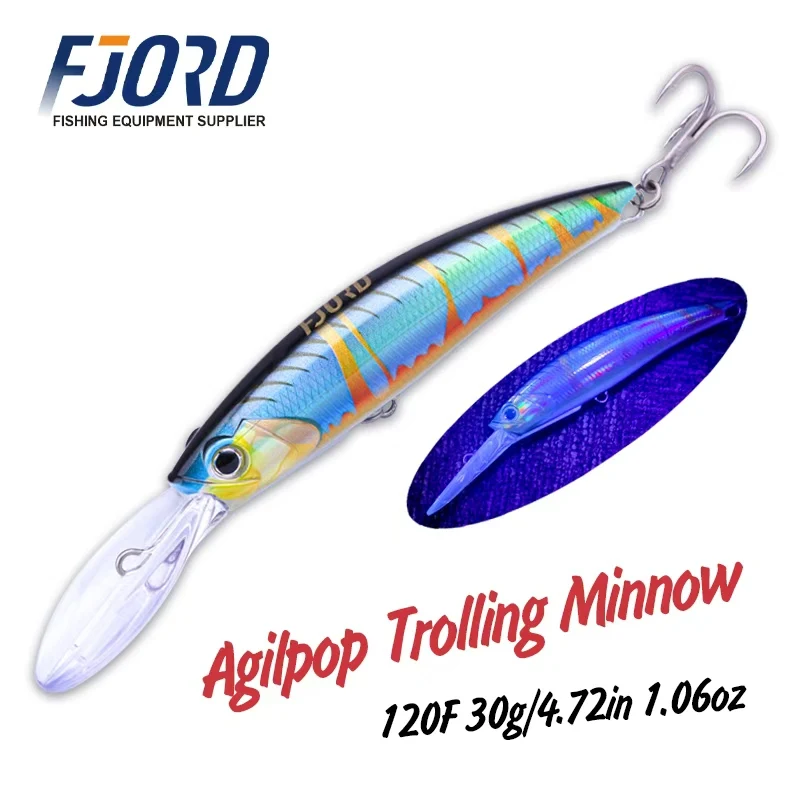 FJORD Minnow 120mm Topwater flotante para agua salada