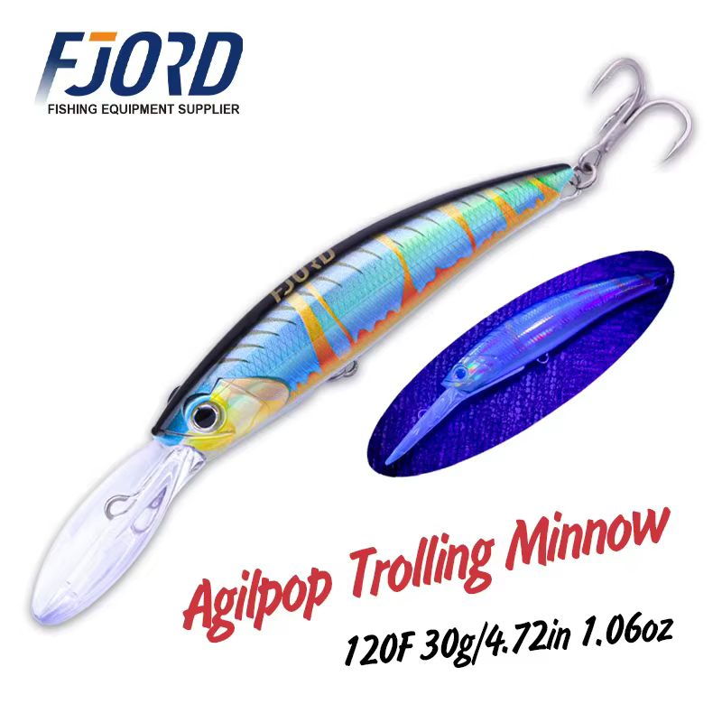 FJORD Minnow 120mm Topwater flotante para agua salada