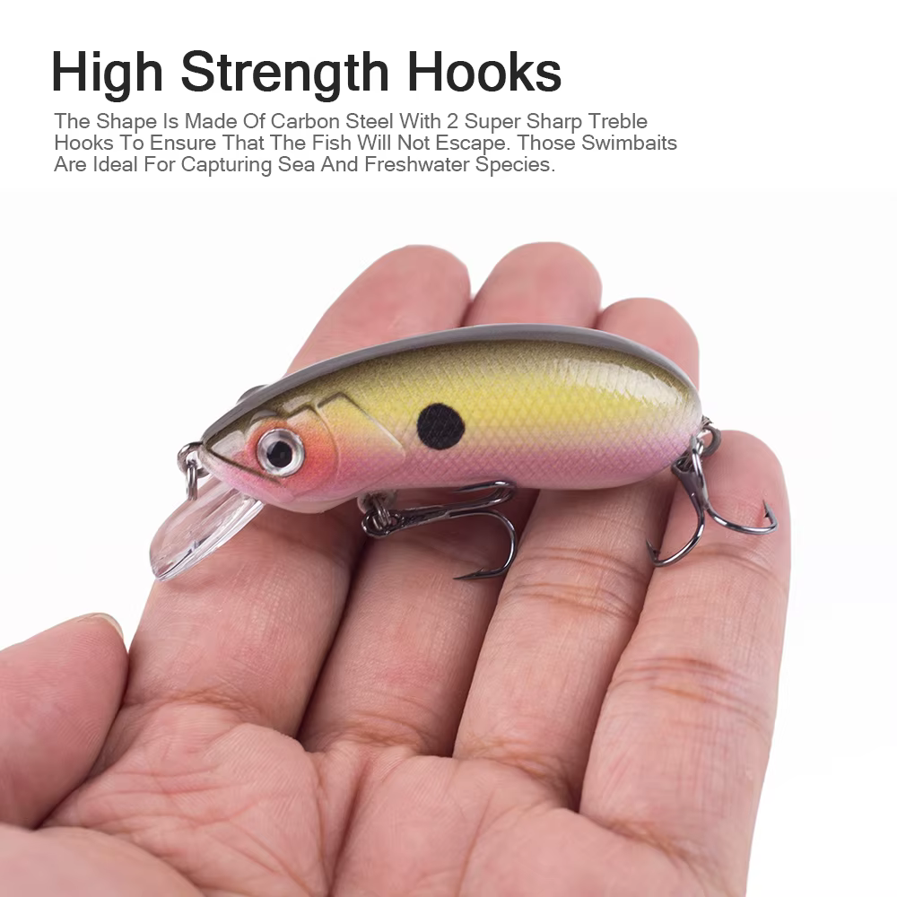 Señuelo Crankbait Hanlin 55mm flotante para lucio - imagen 3