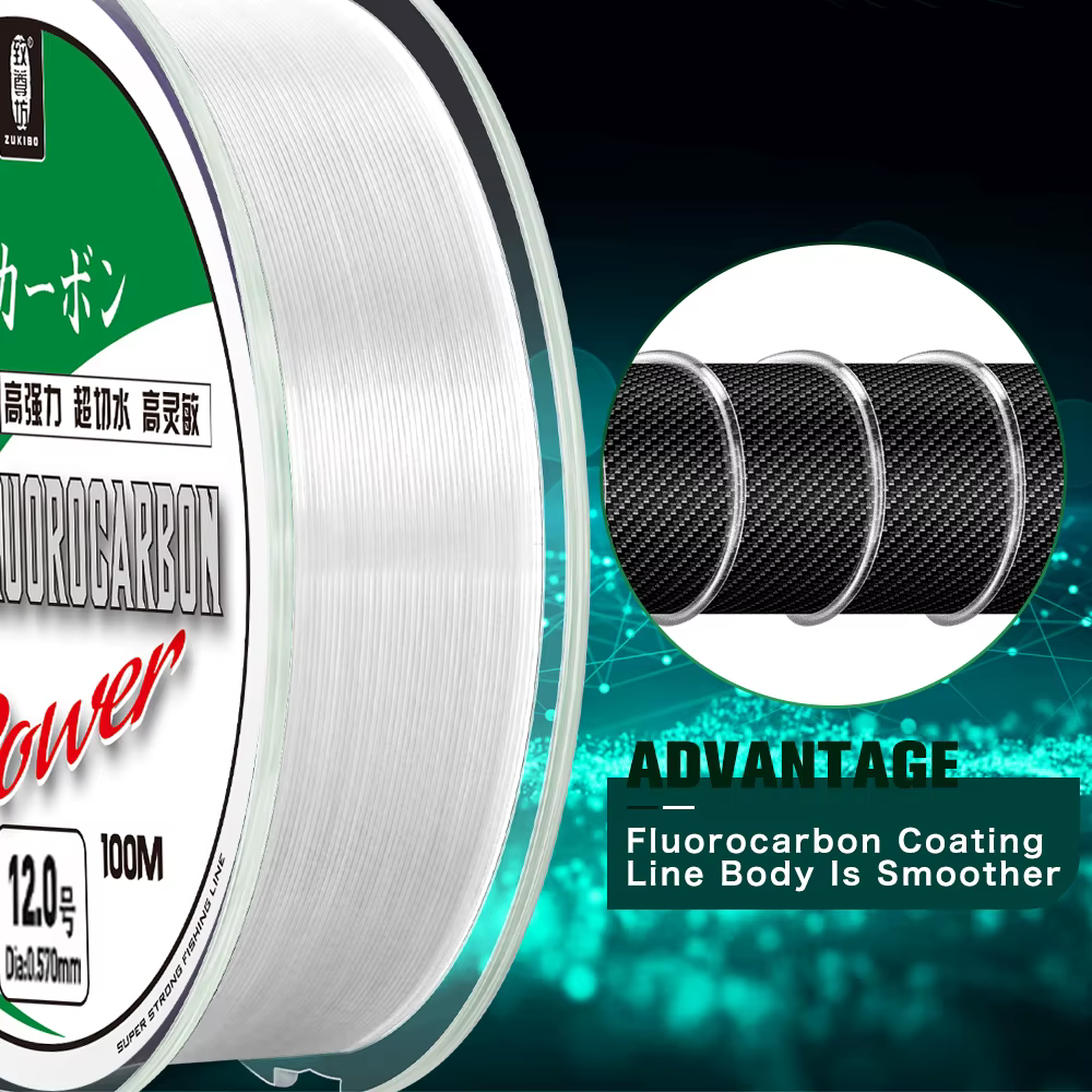 ZUKIBO Fluorocarbono Líder – Sedal para Pesca de Carpa - imagen 5