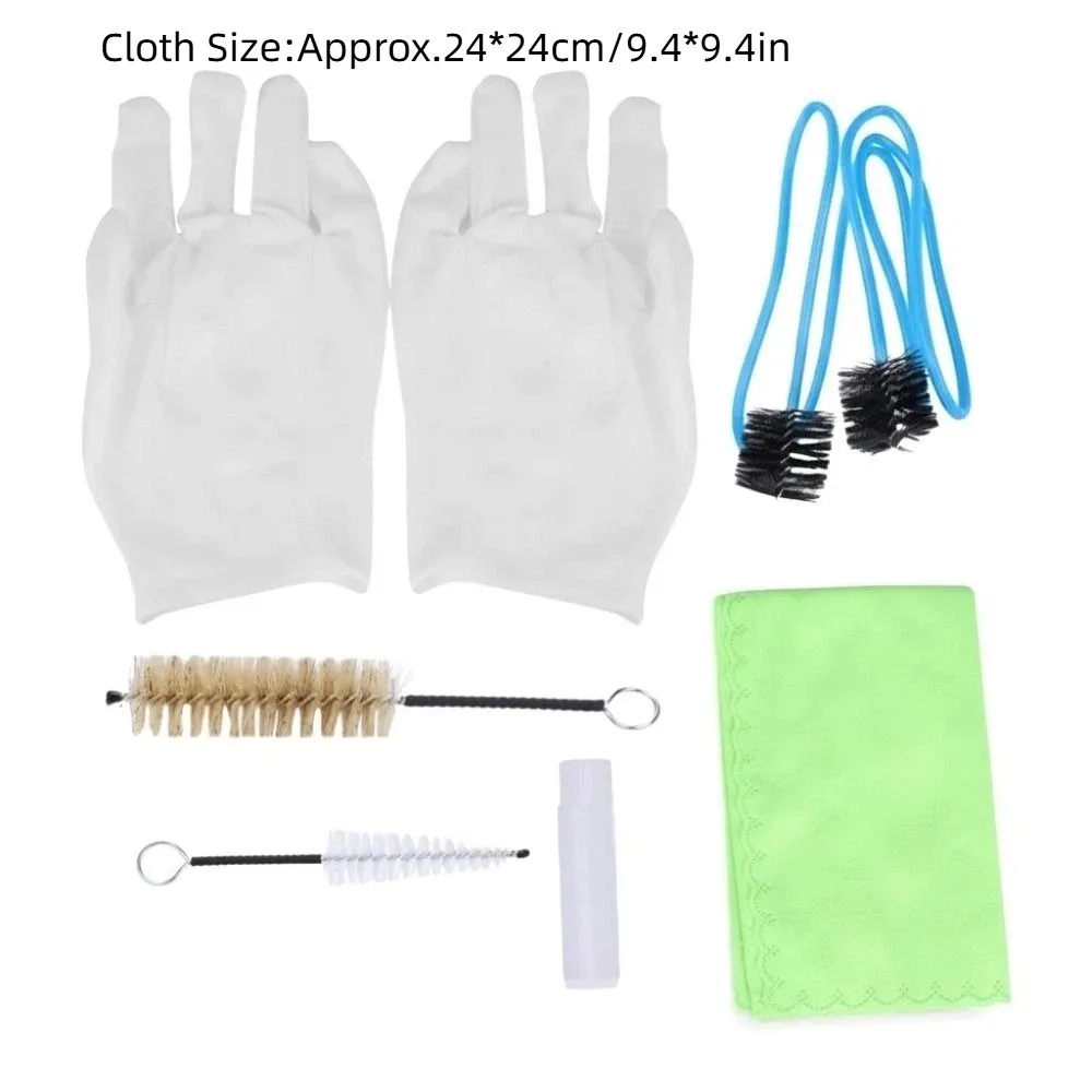 Guantes y accesorios del kit de limpieza para instrumentos de viento