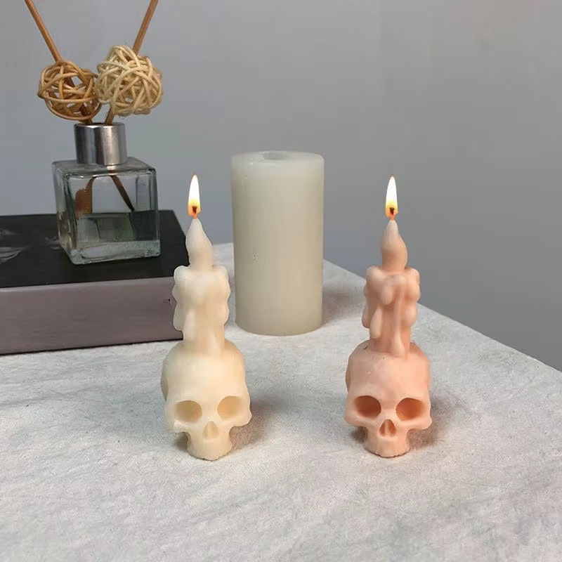 Molde de silicona 3D de calavera para hacer velas Halloween - imagen 5