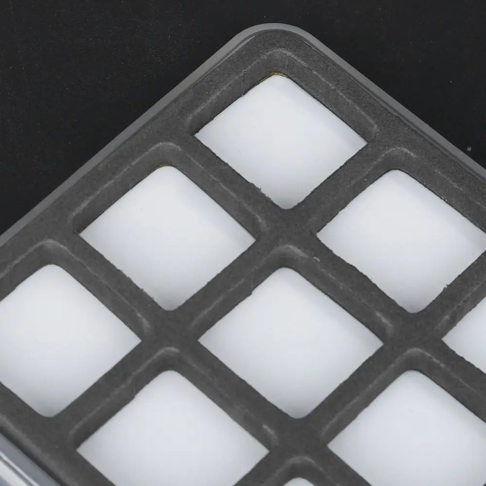 Caja para Pesca con Mosca: tapa transparente y almohadilla magnética