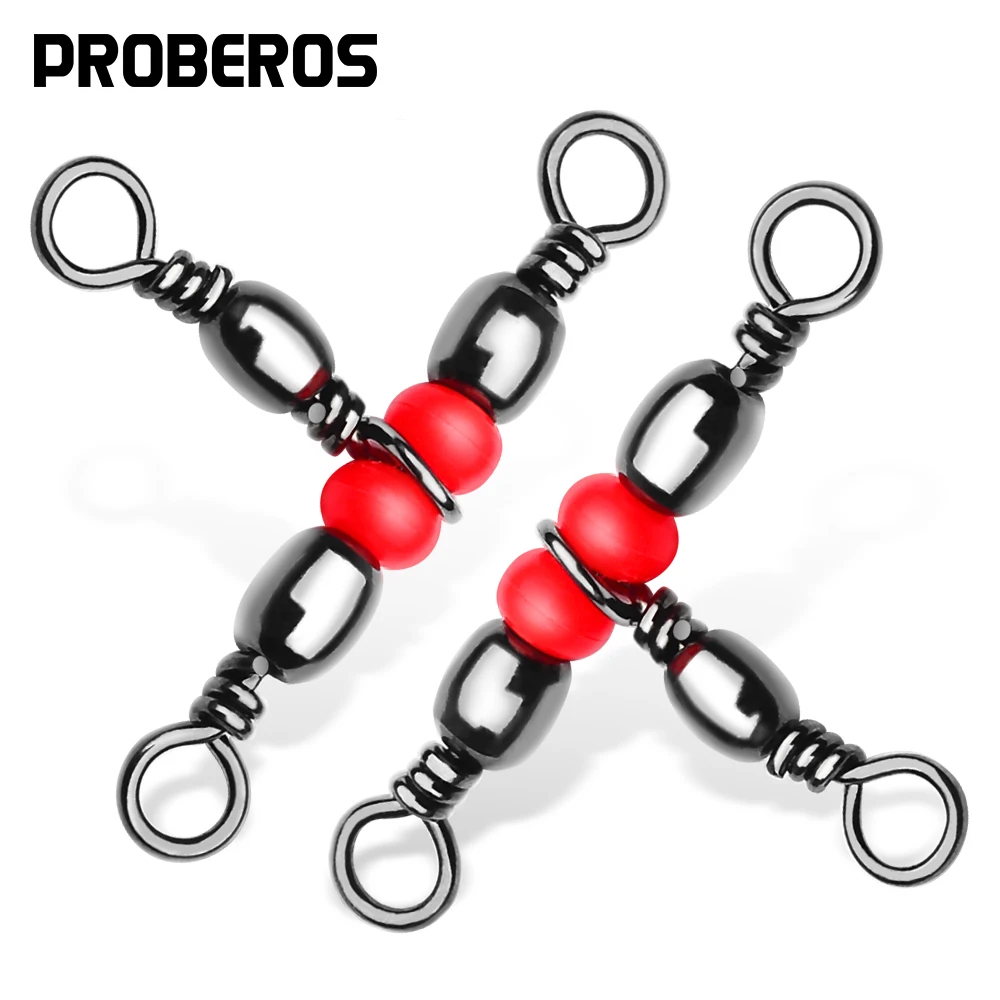 Conectores giratorios triples con cuentas protectoras
