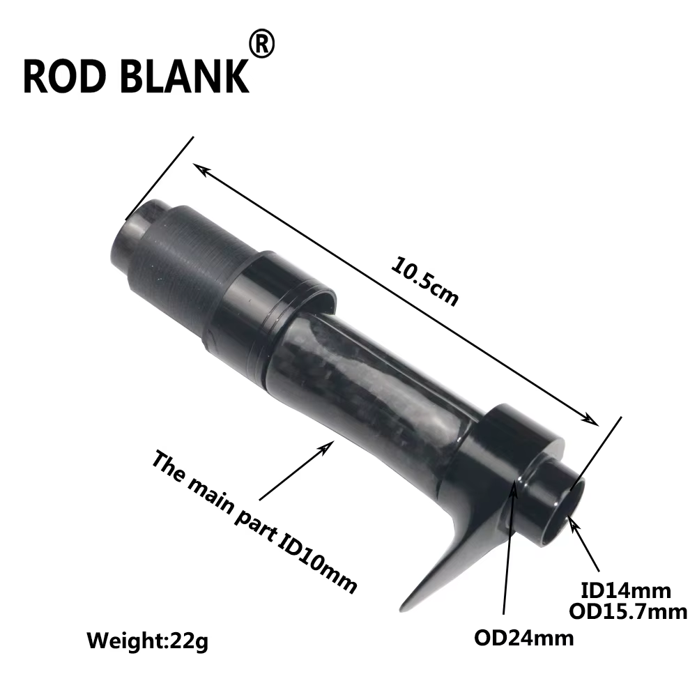 Blank de caña spinning casting 3K carbono con asiento y empuñadura