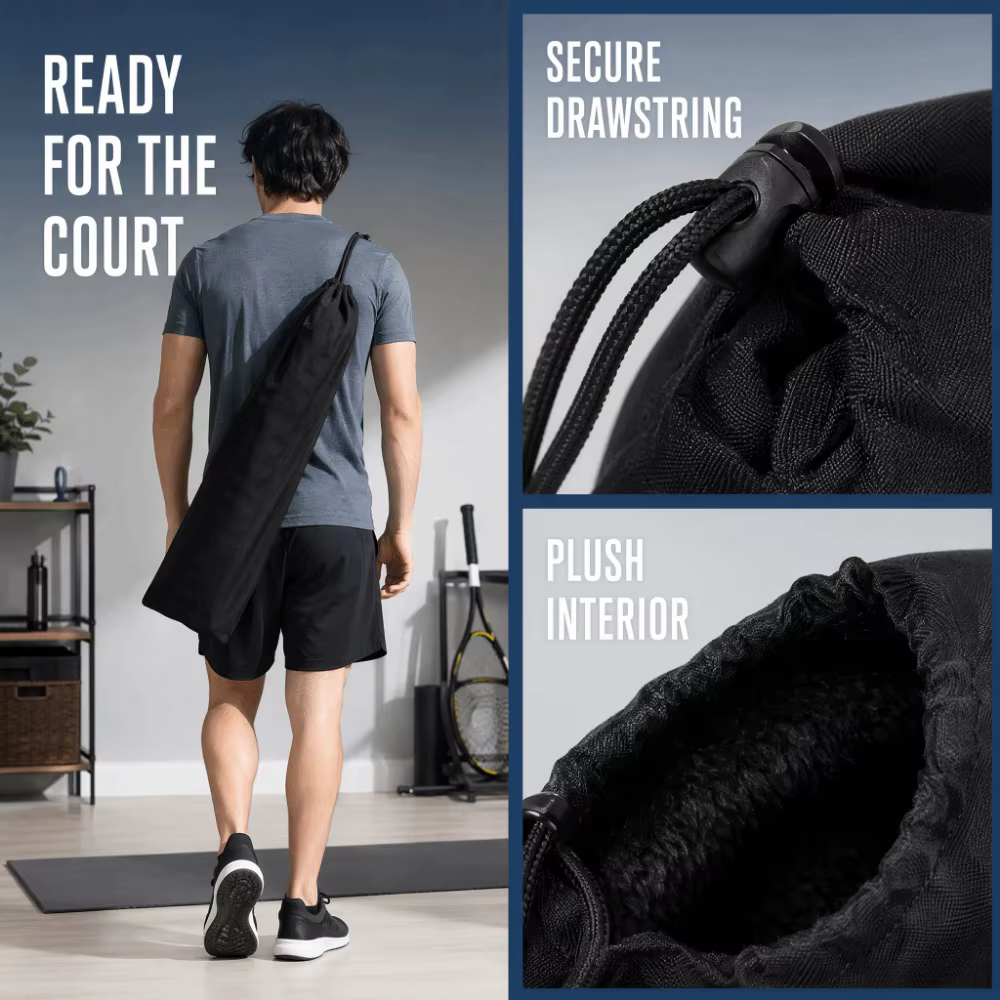 Funda Protectora para Raqueta de Bádminton – Ligera, Negra y Forrada - imagen 3