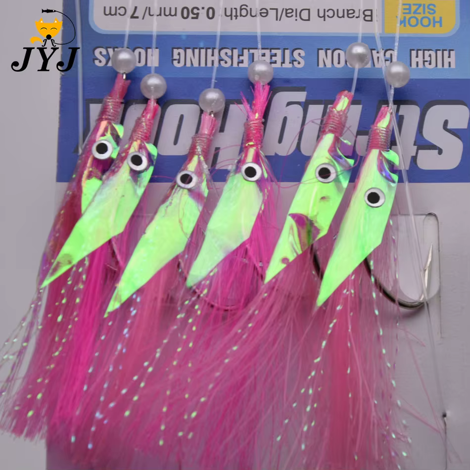 JYJ Sabiki Pack - Anzuelos para caballa espanola con piel laser - imagen 3