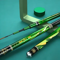 Caña telescópica de carbono FISHINGFANS para carpa y perca agua dulce