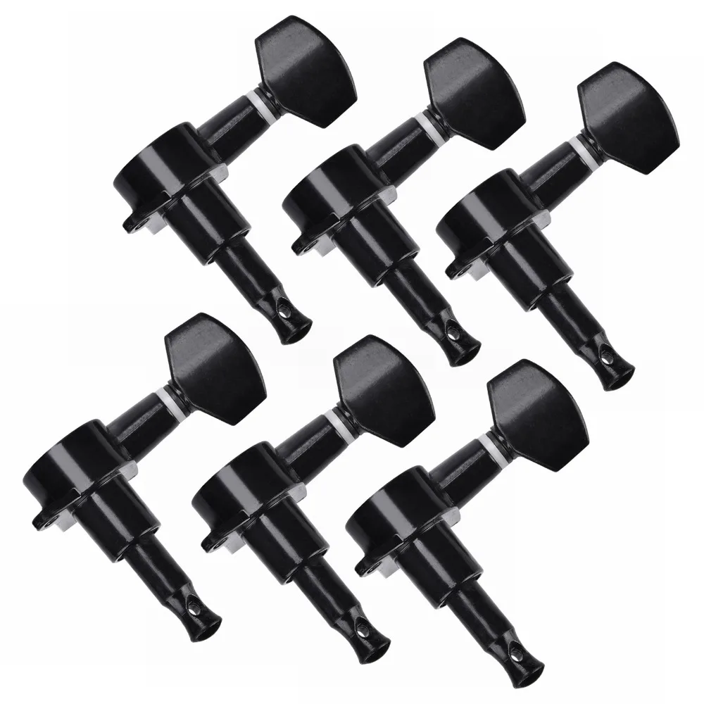 Clavijas de afinación de guitarra negras, metal y plástico - imagen 3
